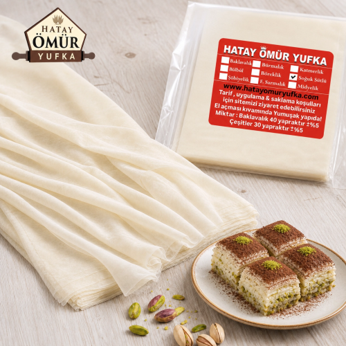 HATAY ÖMÜR SOĞUK SÜTLÜ BAKLAVA YUFKASI HATAY ÖMÜR SOĞUK SÜTLÜ BAKLAVA YUFKASI